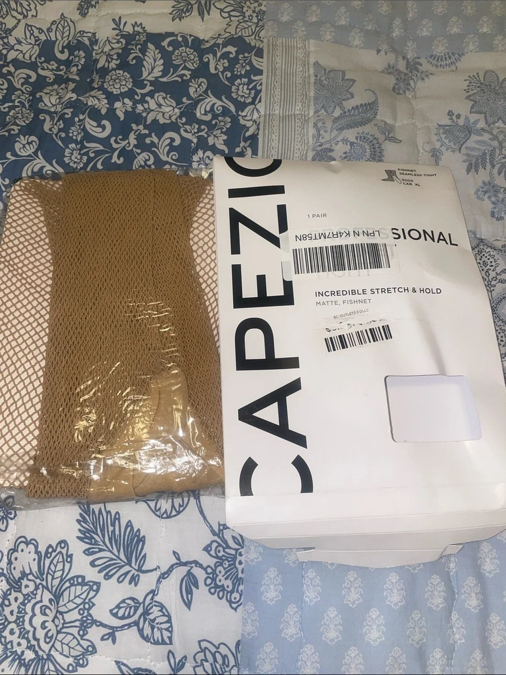 BNWT Capezio Professional Fishnet Seamless Tights, size XL